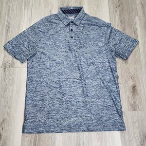 Under Armour Polo Men's Large Navy HTR Heatgear Short Sleeve